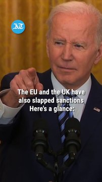 US President Joe Biden announced fresh sanctions against Russia on Thursday. The EU and the UK have also slapped sanctions. Here's a glance
