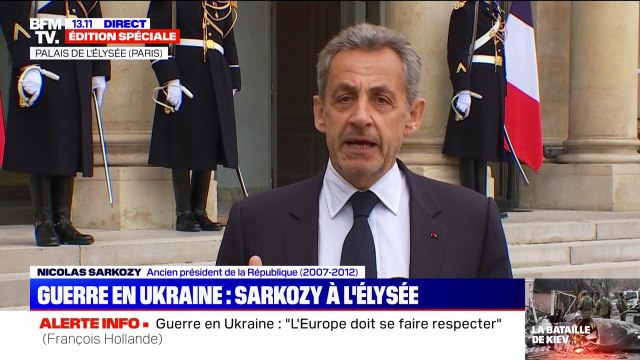 Nicolas Sarkozy: La seule voie possible c'est la diplomatie car l'alternative à la diplomatie c'est la guerre totale