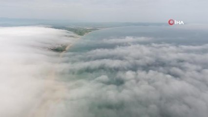 Son dakika haber! Sinop'ta sis bulutlarından görsel şölen