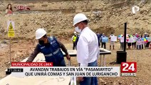 Avanzan trabajos en la vía Pasamayito que unirá Comas y San Juan de Lurigancho