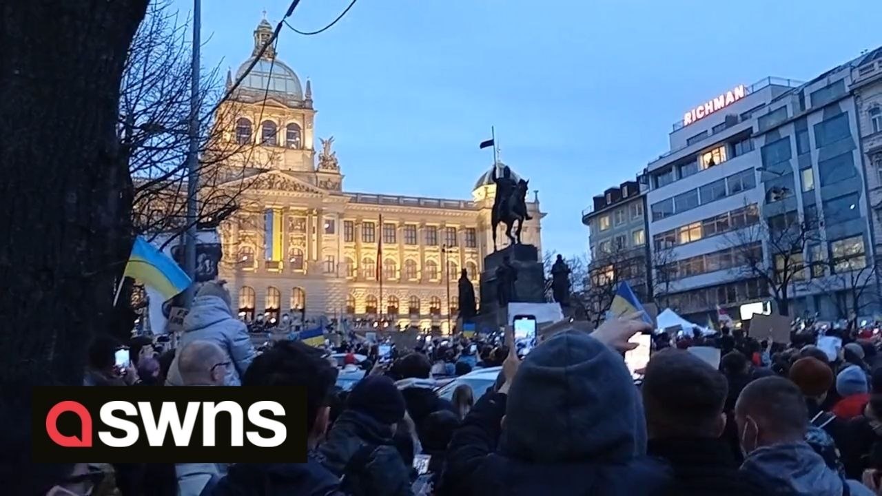 Protesters demonstrate in Czech Republic against Russia's invasion of Ukraine