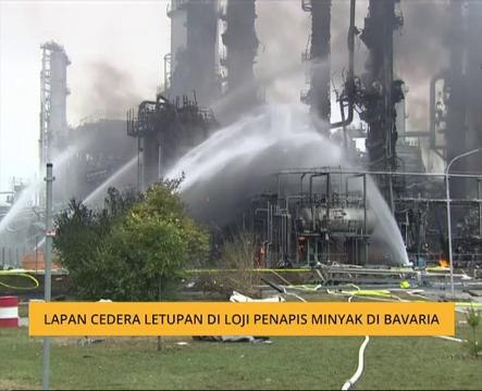 Lapan cedera letupan di loji penapis minyak di Bavaria