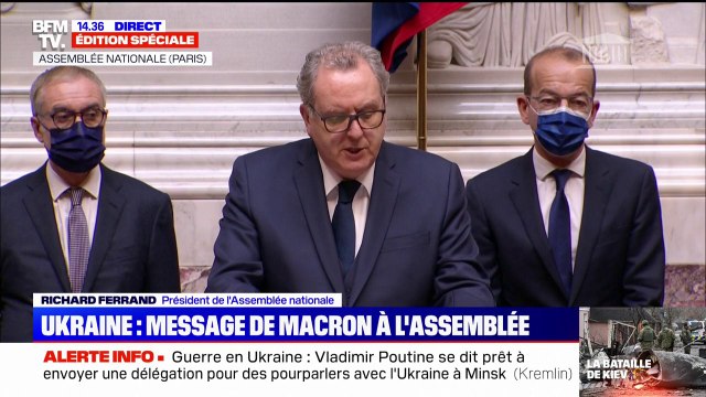 Guerre en Ukraine: dans un message adressé au Parlement, Emmanuel Macron annonce des sanctions contre les dirigeants russes