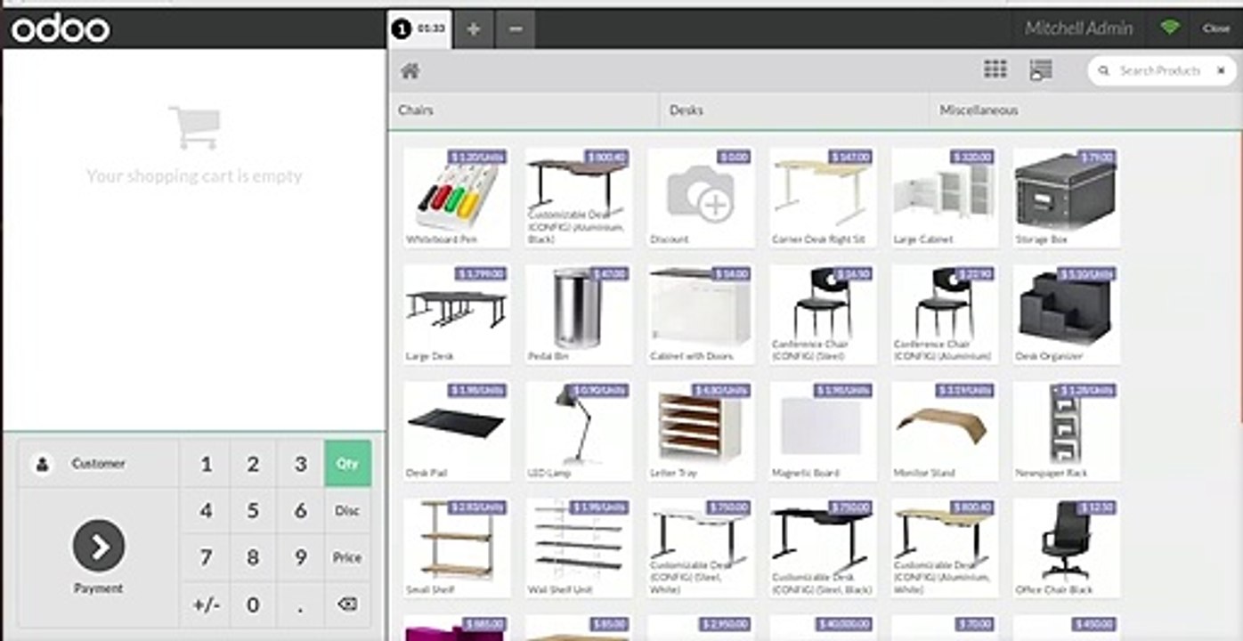 How to switch point of sale product between grid view and list view | Odoo Apps Features