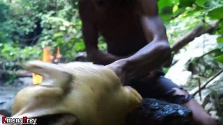 World Cuisine - Survival in forest Cooking Big Chicken Eating 40