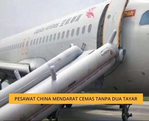Pesawat China mendarat cemas tanpa dua tayar