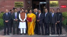 Finance Minister Nirmala Sitharman With 'Bahi-Khata' Ahead Of Budget 2020