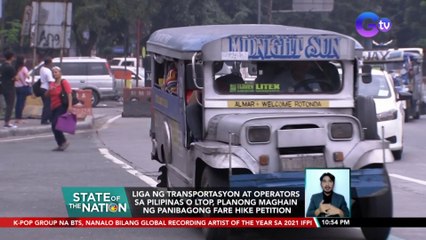 LTOP, planong maghain ng panibagong fare hike petition | SONA