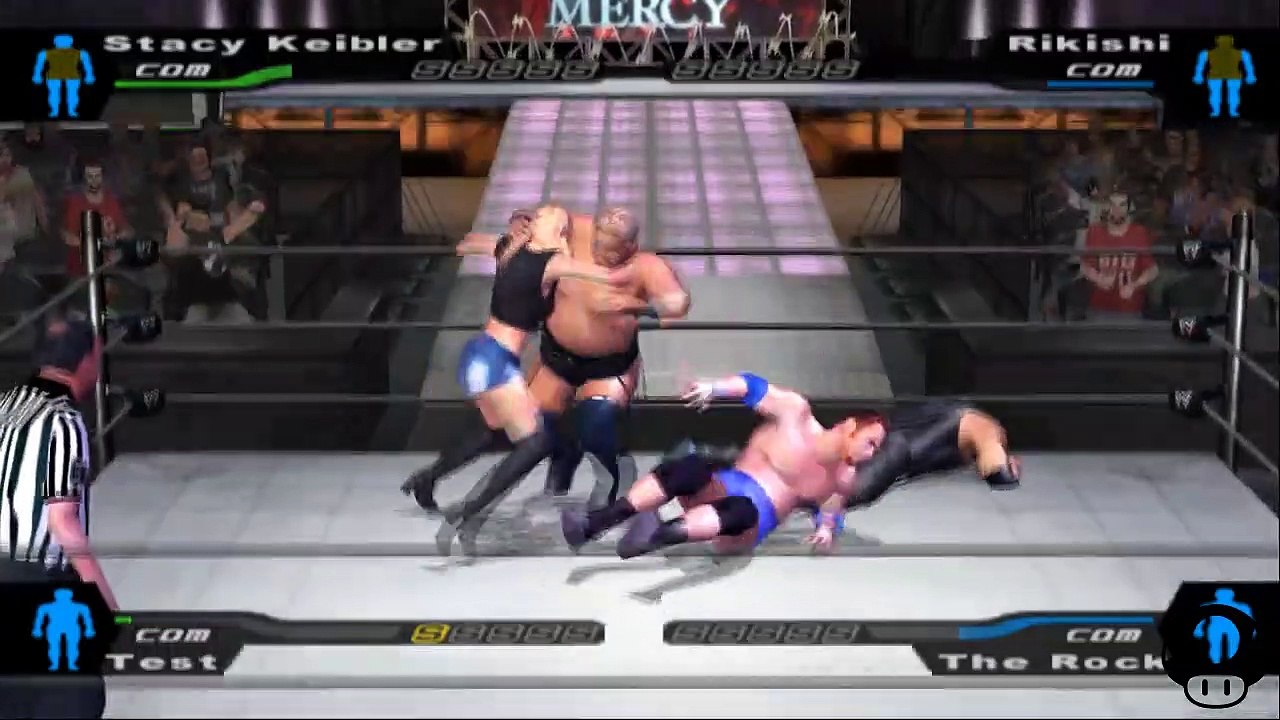 Here Comes the Pain Stacy Keibler(ovr100) vs Rikishi vs Test vs The Rock