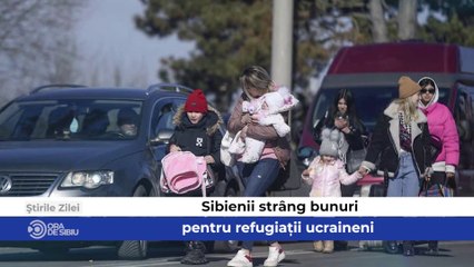 Știrile zilei sunt despre - Sibienii strâng bunuri pentru refugiații ucraineni,    Pasajul subteran de la “Bulevard” redeschis circulației pietonale  şi   Recuperarea post covid - Unde se poate face la Sibiu