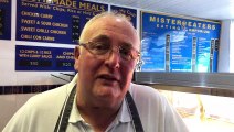 John Clarkson frying fish in Mr Eaters, Preston