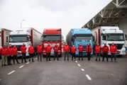 Türk Kızılay konvoyu, Ukrayna'ya insani yardım götürmek için yola çıktı