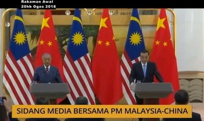 Sidang media bersama PM Malaysia - China