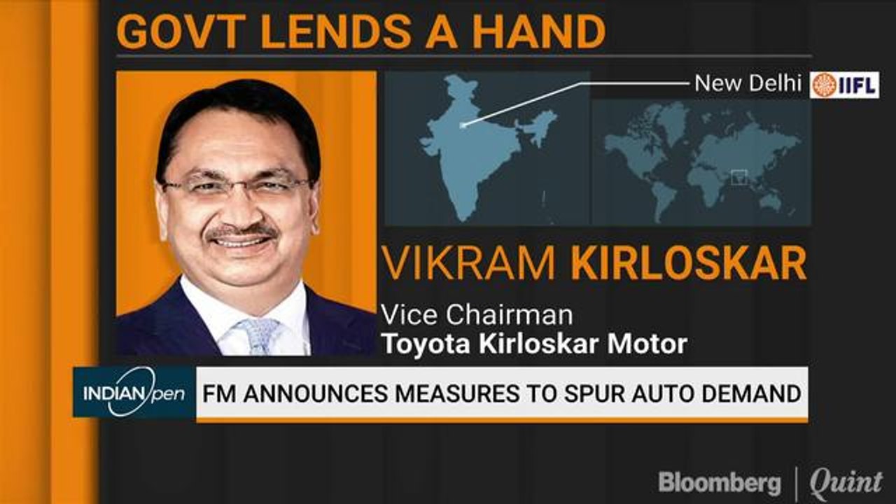 Toyota Kirloskar Motor On Incentives For Auto Sector