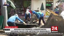 Cercado de Lima: denuncian que comerciantes saturan las calles con artefactos inservibles