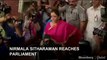 Finance Minister Nirmala Sitharaman Reaches Parliament For Budget 2019