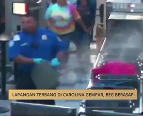 Lapangan terbang di Carolina gempar, beg berasap