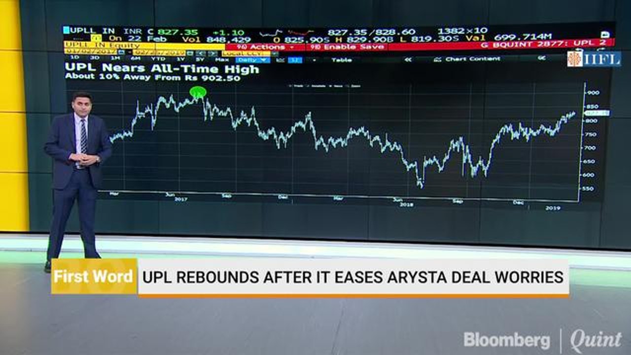 UPL Rebounds After It Eases Arysta Deal Worries