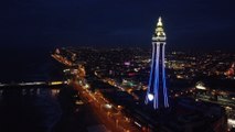 Blackpool Tower in solidarity with Ukraine