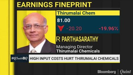 High Input Costs Hurt Thirumalai Chemicals