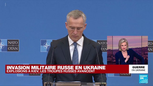 REPLAY - Jens Stoltenberg, Secrétaire générale de l'Otan, s'exprime après le 2e jour de guerre