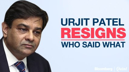 Big Voices React To Urjit Patel's Exit