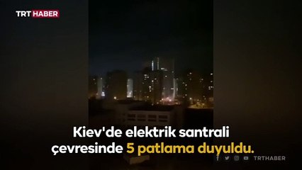 Kiev'de 5 patlama sesi duyuldu