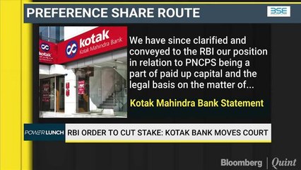 RBI Order To Cut Stake: Kotak Bank Moves Court