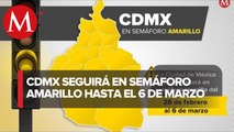 CdMx se mantiene en semáforo amarillo por covid; “muy cerca del color verde”: autoridades