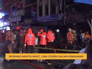 Seorang wanita maut, lima cedera dalam kebakaran