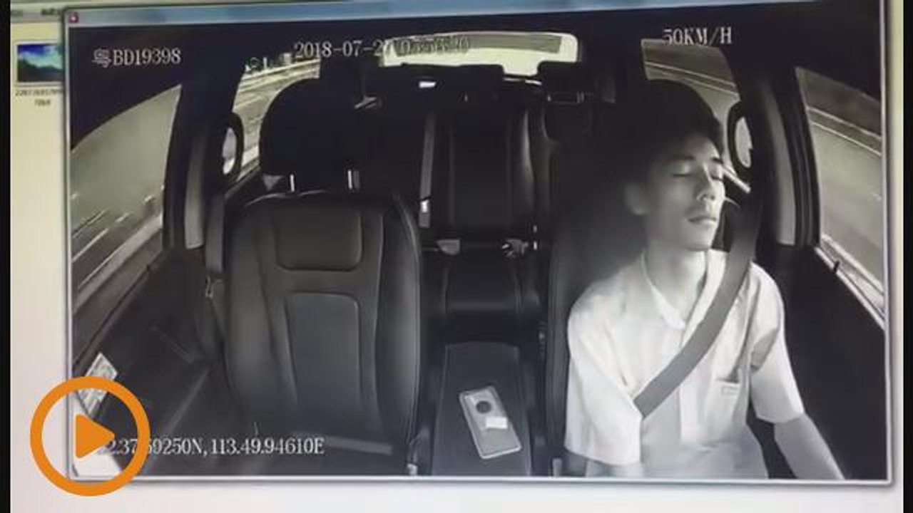 Video shows sleeping driver