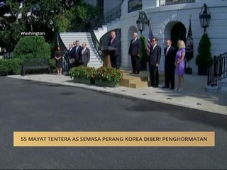 55 mayat tentera AS semasa perang Korea diberi penghormatan