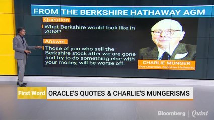 Berkshire Hathway AGM: Oracle's Quotes & Charlie's Mungerisms