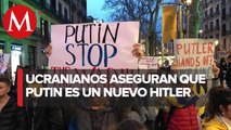 Ucranianos en Barcelona se manifiestan contra la intervención Rusia