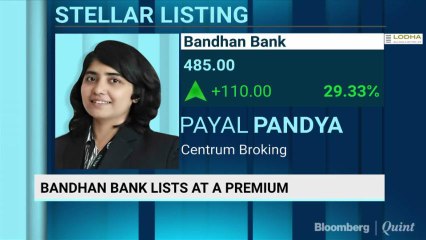 Bandhan Bank Lists At A Premium