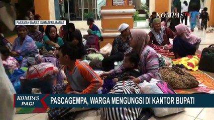 Belum Selesai Dirikan Tenda Darurat, Warga Pasaman Barat Mengungsi di Teras Kantor Bupati