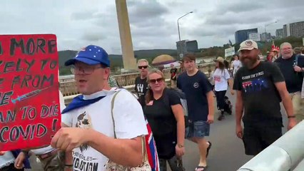 Download Video: Protesters march in Canberra | Feb 26, 2022 | The Canberra Times