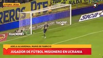 Jugador de fútbol misionero en Ucrania