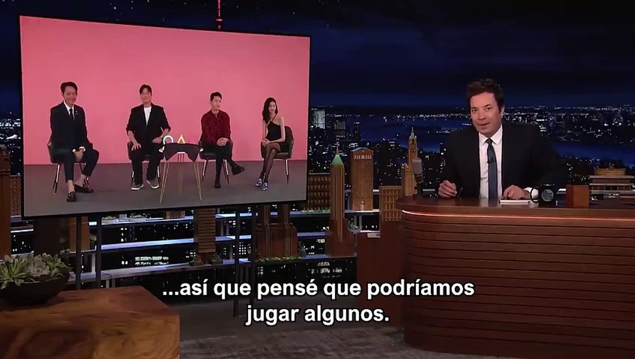 'El juego del calamar' - El elenco juega piedra, papel o tijera