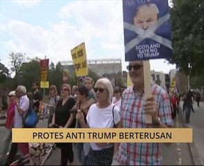 Protes anti Donald Trump berterusan