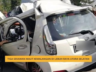 Tiga sekawan maut kemalangan di Lebuh Raya Utara Selatan