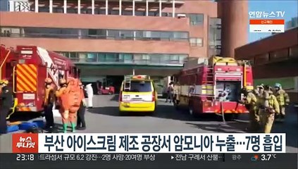 부산 아이스크림 제조 공장서 암모니아 누출…7명 흡입