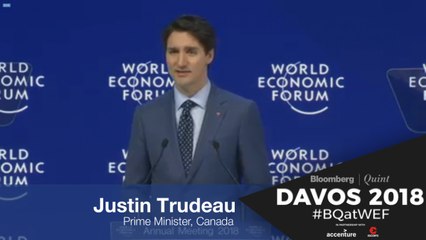 Justin Trudeau Talks About Women Empowerment At WEF 2018