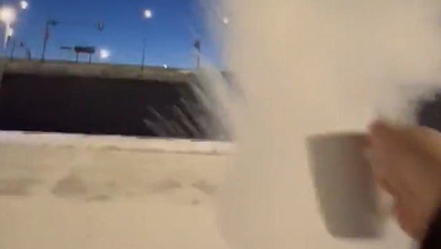 Boiling water immediately turns to vapor amid subzero temperatures in South Dakota