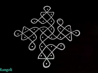 melikala rangoli design - sikku kolam design - muthyala muggulu - melika muggulu