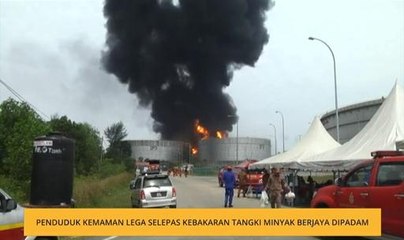 Penduduk Kemaman lega selepas kebakaran tangki minyak berjaya dipadam