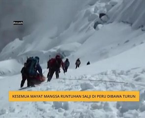 Kesemua mayat mangsa runtuhan salji di Peru dibawa turun