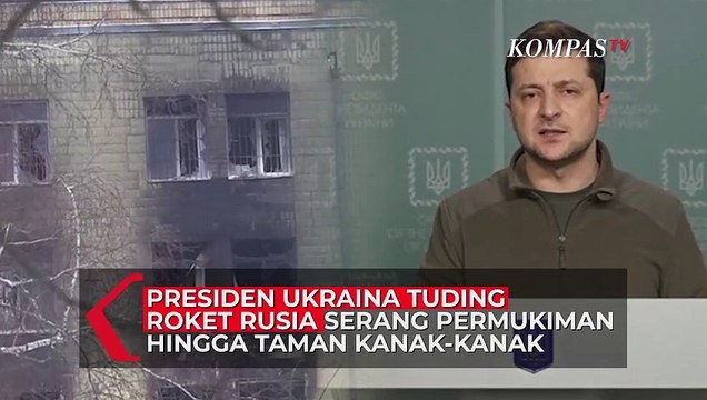 Presiden Ukraina Tuding Roket Rusia Serang Permukiman hingga Taman Kanak-kanak