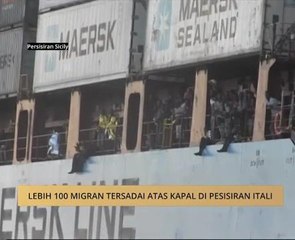 Lebih 100 migran tersadai atas kapal di pesisiran Itali
