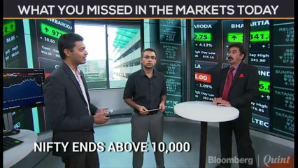 Nifty Ends Above 10,000